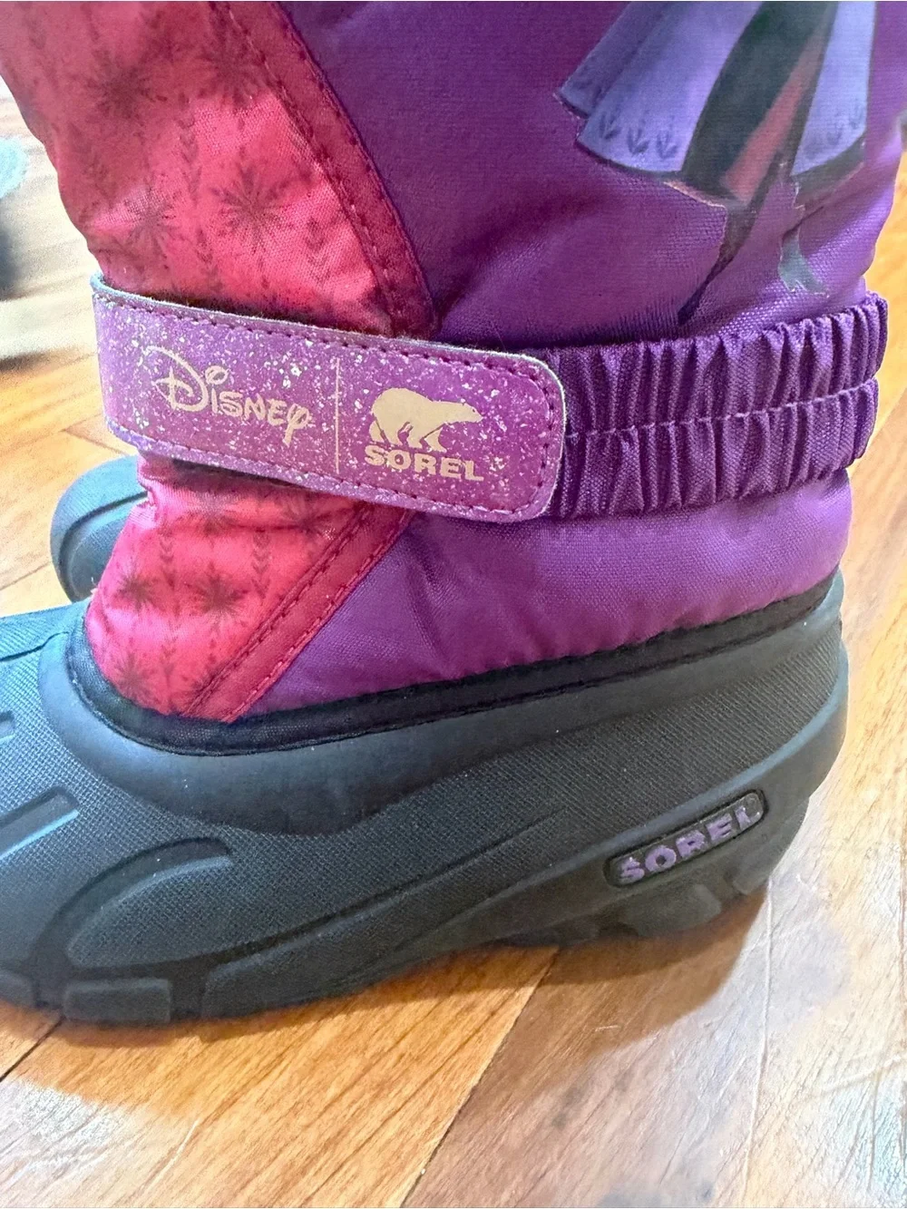 SOREL x Disney Frozen 2 Anna Flurry Snow Boots Youth 13 Purple Pink